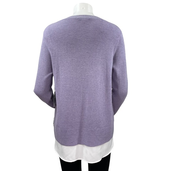 💜Simply Vera Vera Wang Women's Mock-Layer Lace Sweater NEW💜 - Picture 4 of 5